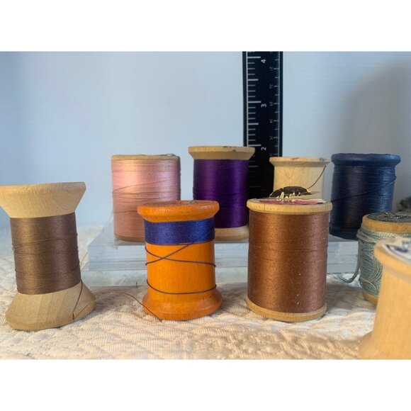 Wood Spools Set of 9 #44 - Picture 6 of 10